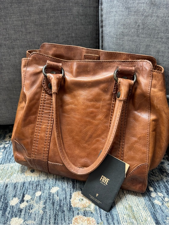 Frye Handbags - Frye Tan Leather Satchel Tote - Warm Chestnut